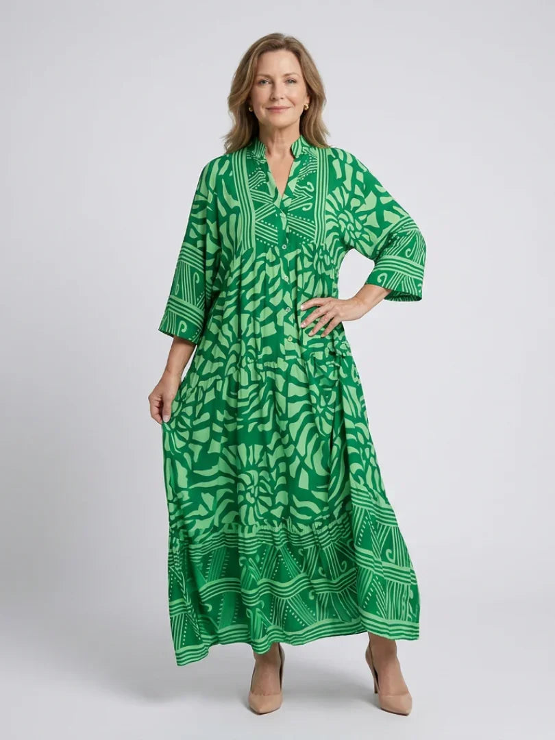 Ilaria | Button-Front Relaxed Midi Dress view 6