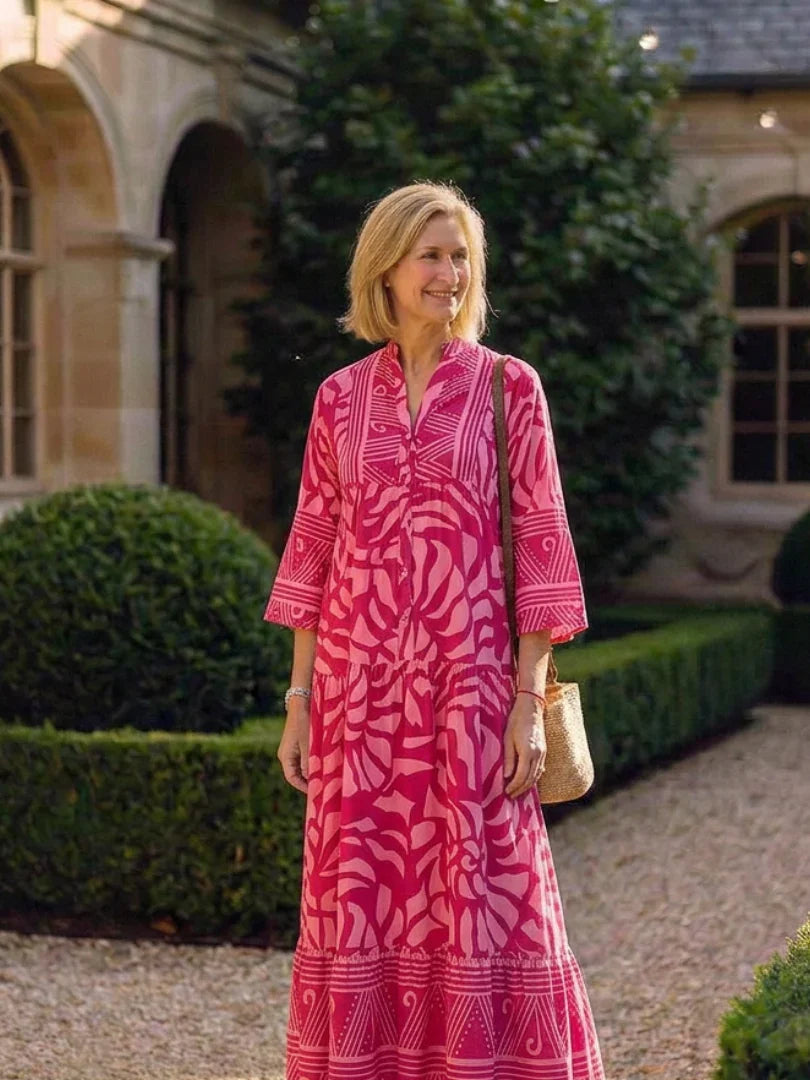 Ilaria | Button-Front Relaxed Midi Dress view 7