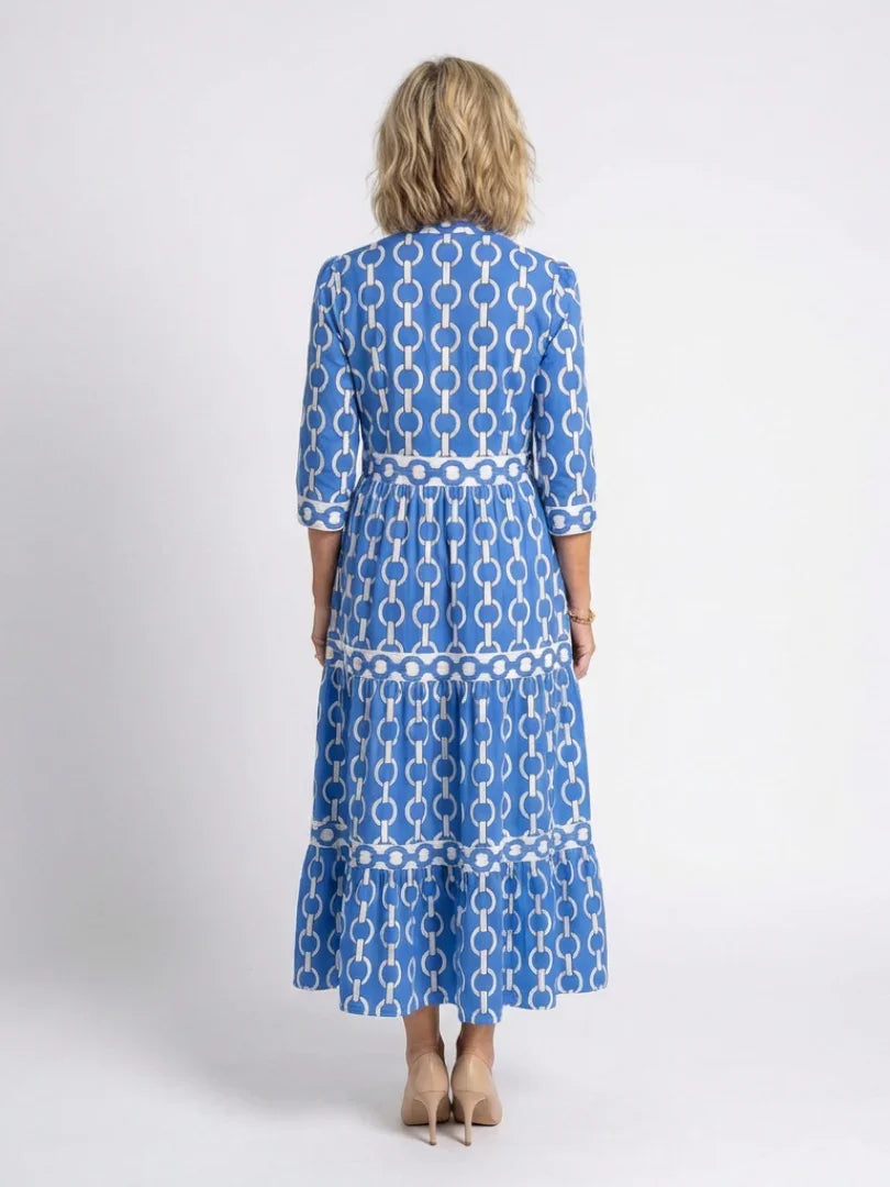 Ximena | Chain Print Midi Dress view 3