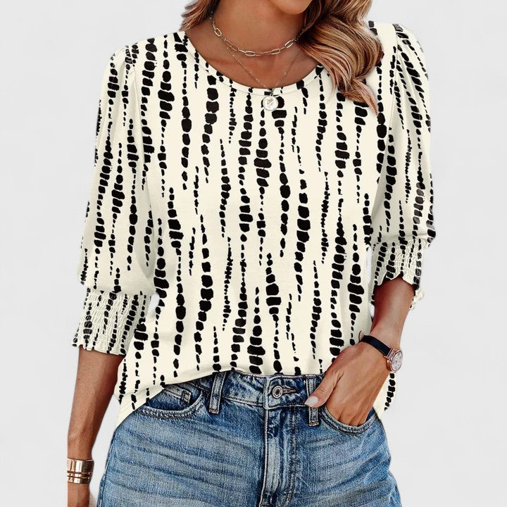 Ashley |  Lightweight Cotton Crew Neck Top view 10