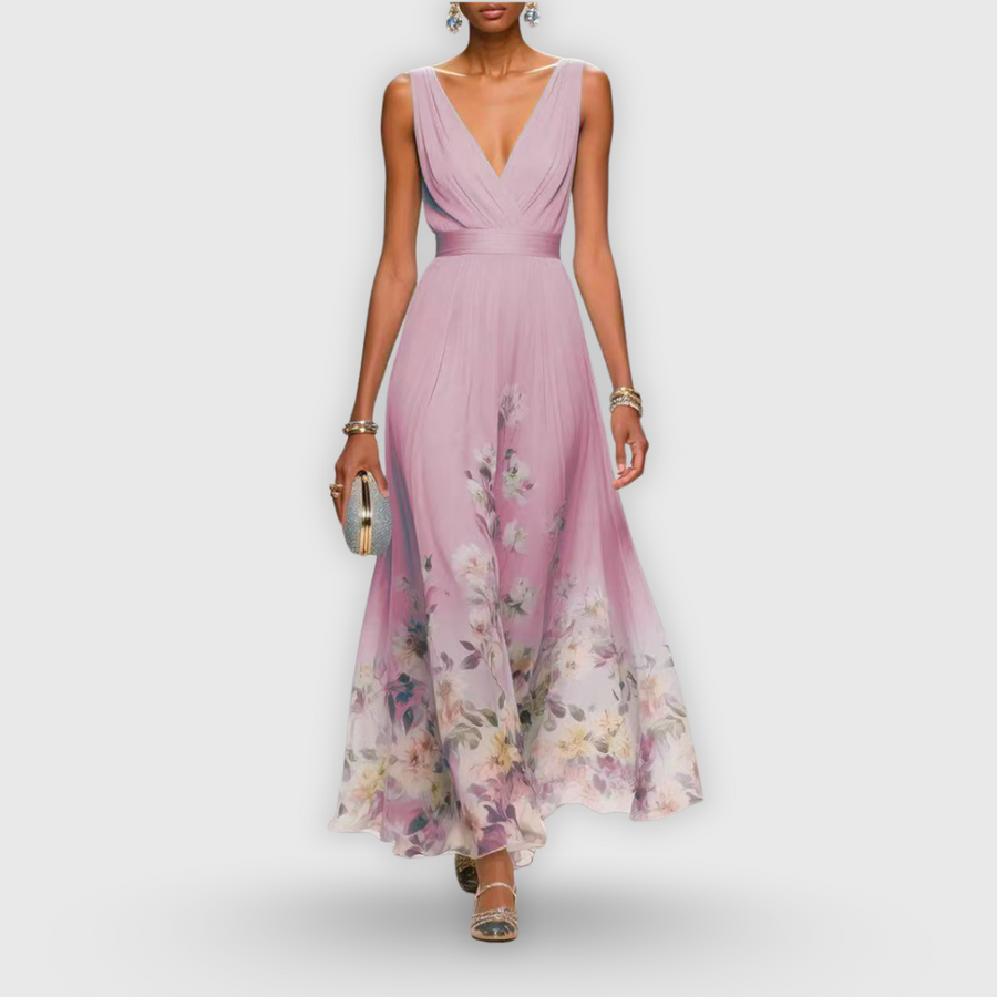 Roseline | Women's Lightweight Elegant Summer Dress | Flattering Airy Maxi Fit view 2