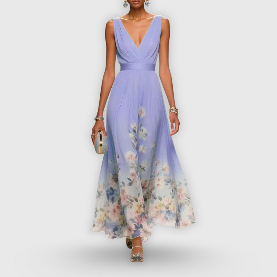 Roseline | Women's Lightweight Elegant Summer Dress | Flattering Airy Maxi Fit view 3