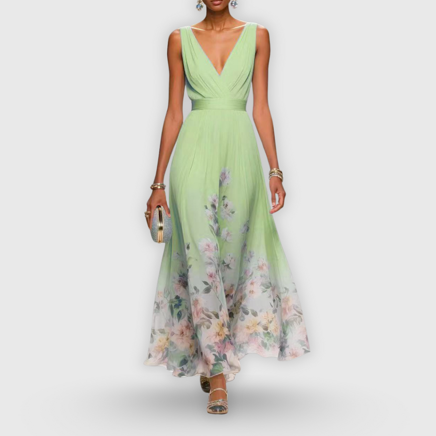 Roseline | Women's Lightweight Elegant Summer Dress | Flattering Airy Maxi Fit view 4
