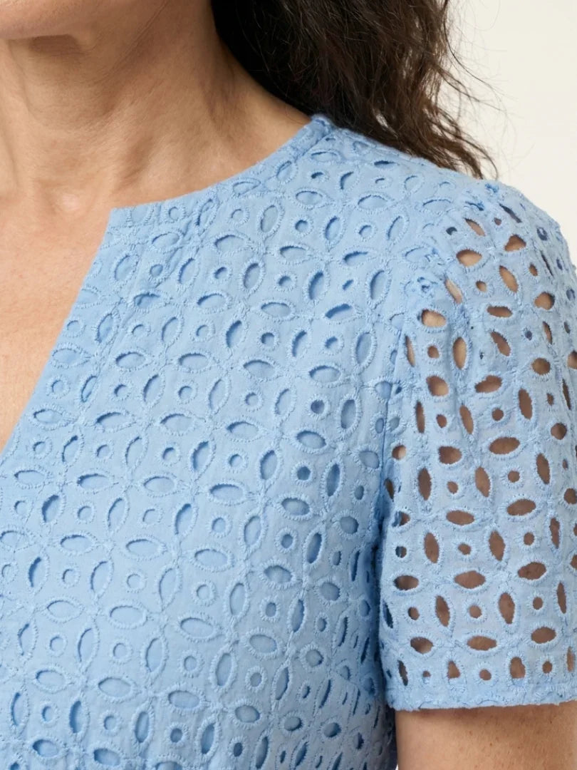 Verena | Eyelet Tiered Midi Dress view 3
