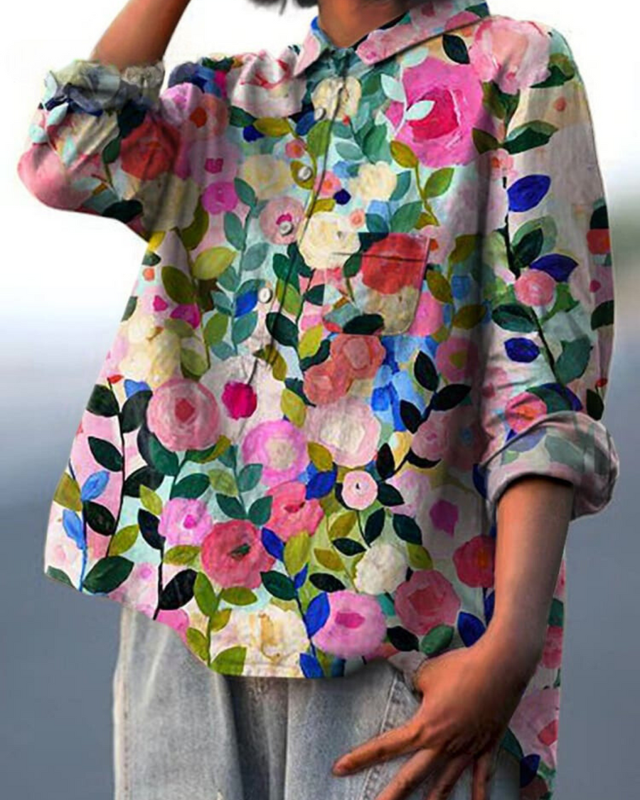 Lucille | Lightweight Floral Blouse view 2