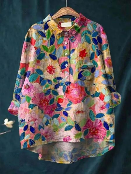 Lucille | Lightweight Floral Blouse view 3