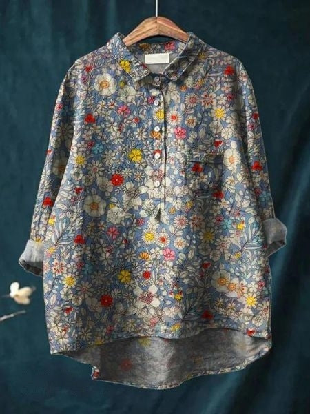 Lucille | Lightweight Floral Blouse view 4