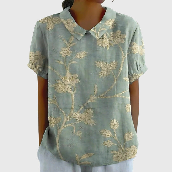 Women's Lightweight Floral Blouse | Elegant Casual Summer Top 0