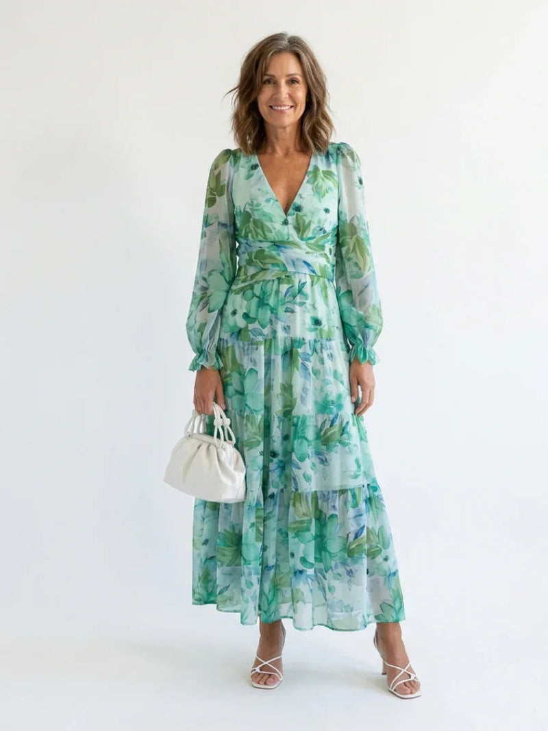 Linnea | Floral Long Sleeve Maxi Dress