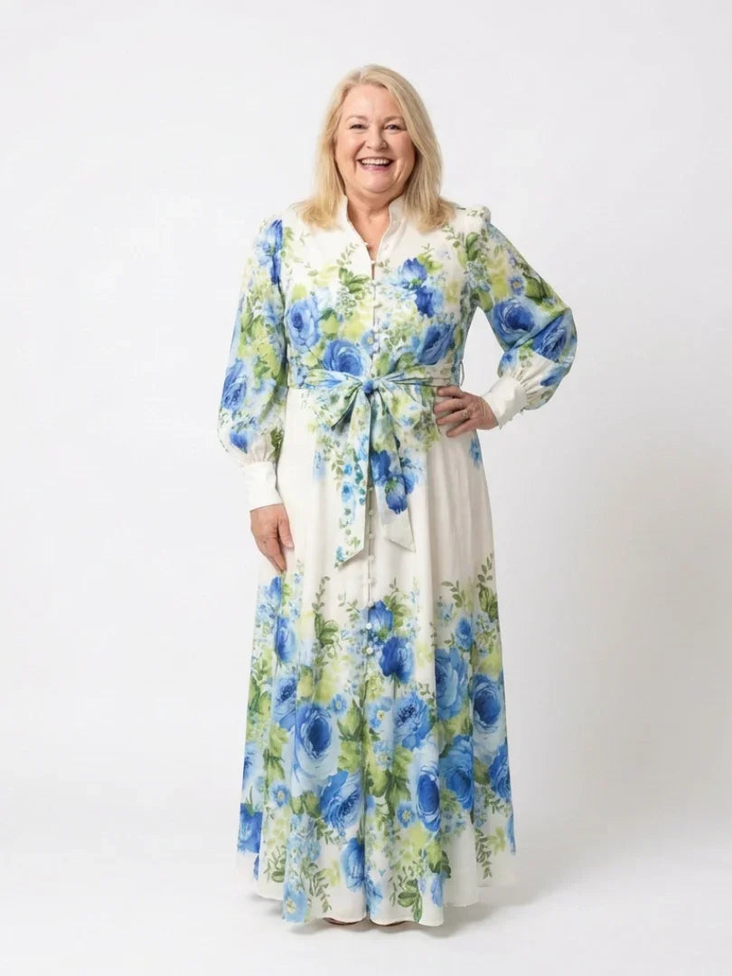 Solveig | Floral Long Sleeve Maxi Dress view 3