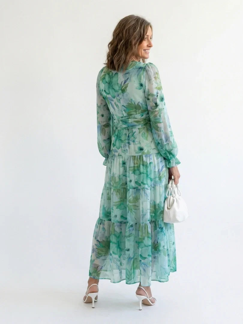Linnea | Floral Long Sleeve Maxi Dress view 4