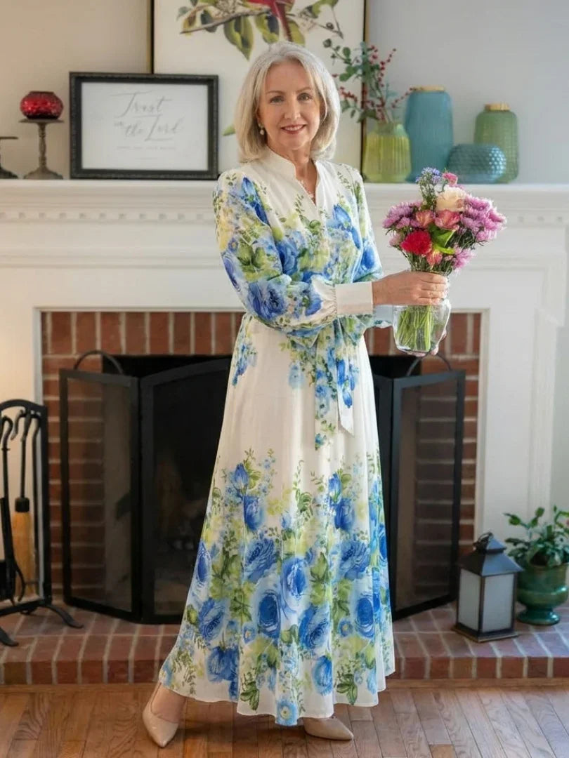 Solveig | Floral Long Sleeve Maxi Dress view 5