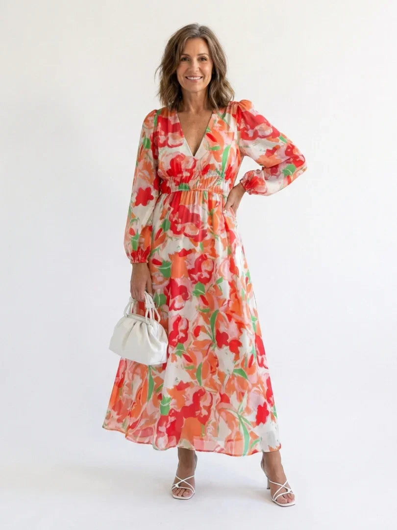 Linnea | Floral Long Sleeve Maxi Dress view 5