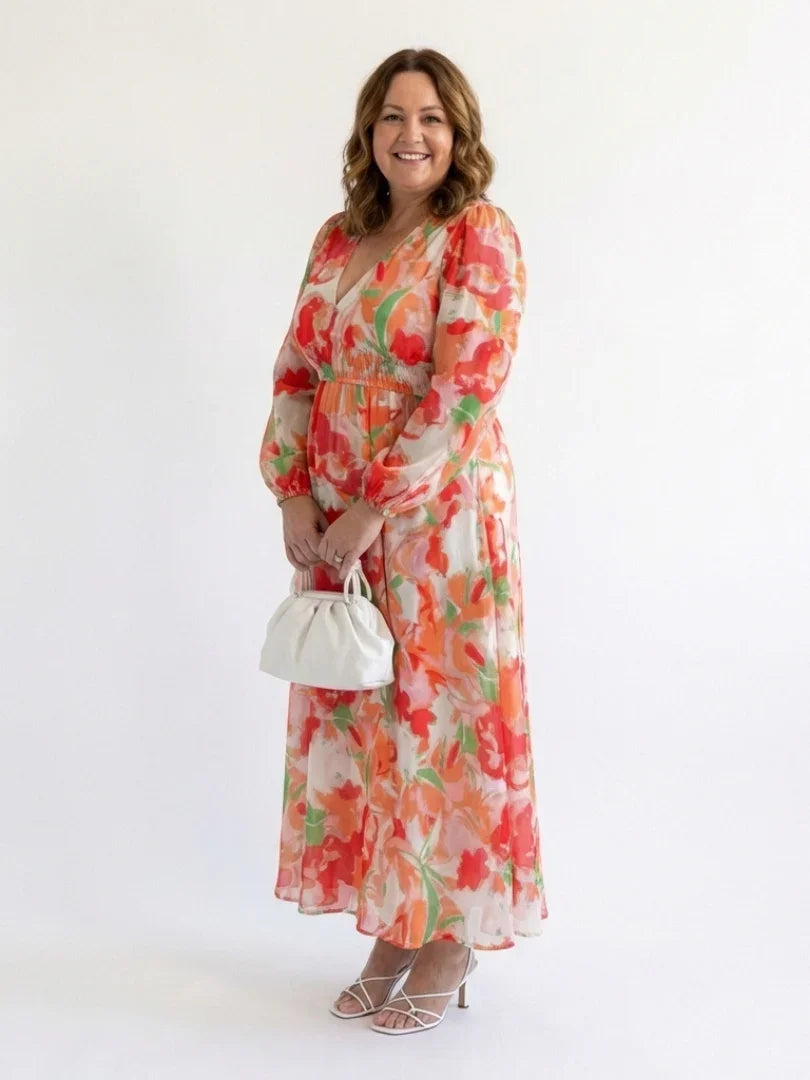 Linnea | Floral Long Sleeve Maxi Dress view 6
