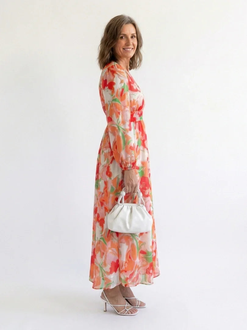 Linnea | Floral Long Sleeve Maxi Dress view 7