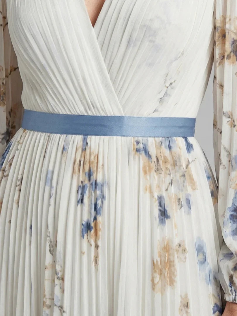 Wilhelmina | Elegant Floral Maxi Dress view 3