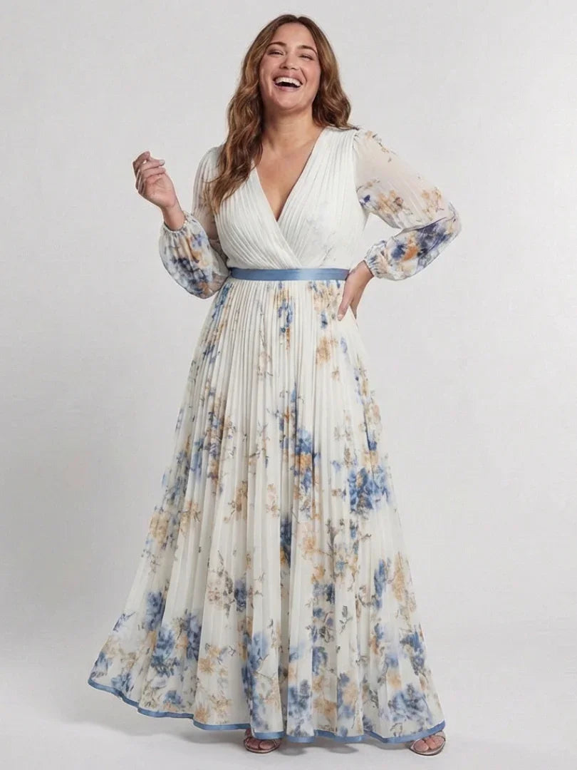 Wilhelmina | Elegant Floral Maxi Dress view 4