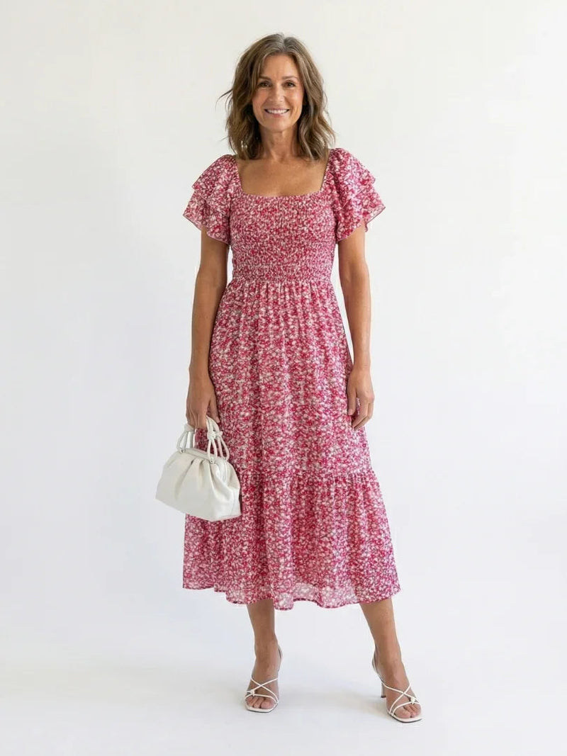Florentine | Floral Off-Shoulder Midi Dress