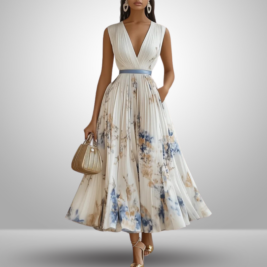 Ada | Women's Lightweight Flowy Maxi Dress | Elegant Sleeveless Summer Gown view 2