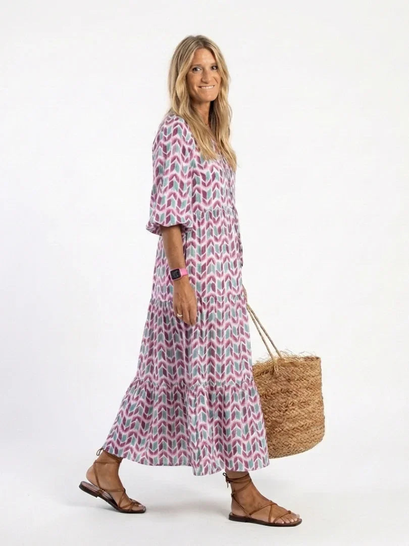 Beatrix | Geometric Print Midi Dress view 2