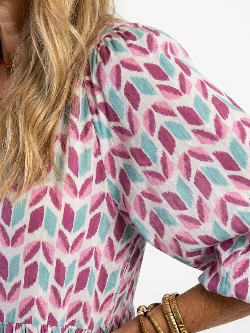 Beatrix | Geometric Print Midi Dress view 3