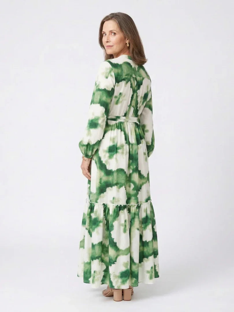 Marilena | Tiered Long Sleeve Maxi Dress view 2