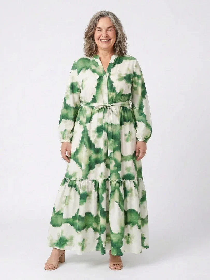 Marilena | Tiered Long Sleeve Maxi Dress view 4