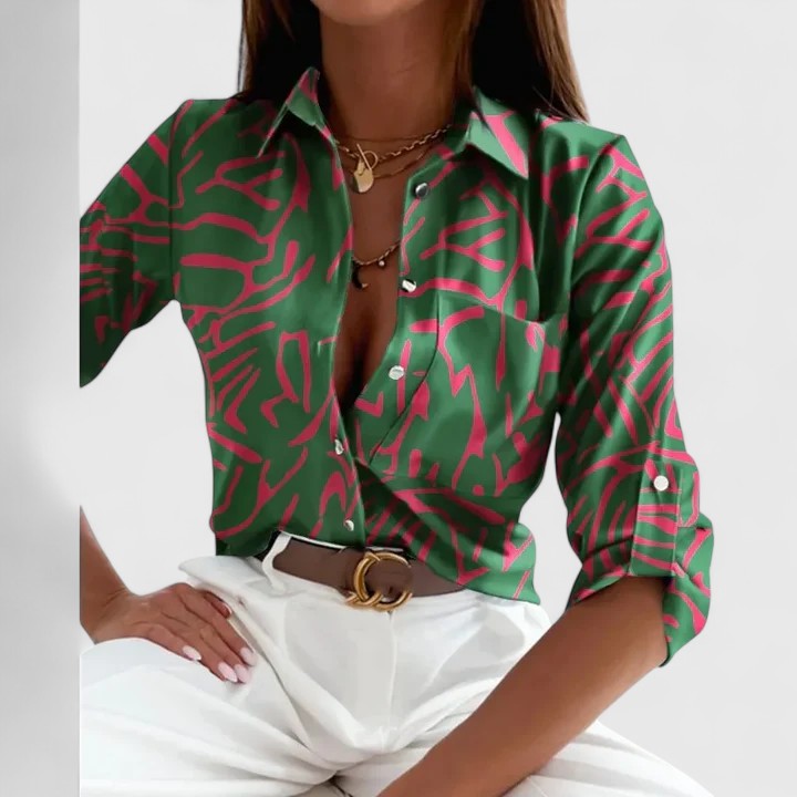 Emmeline | Elegant Printed Blouse view 2