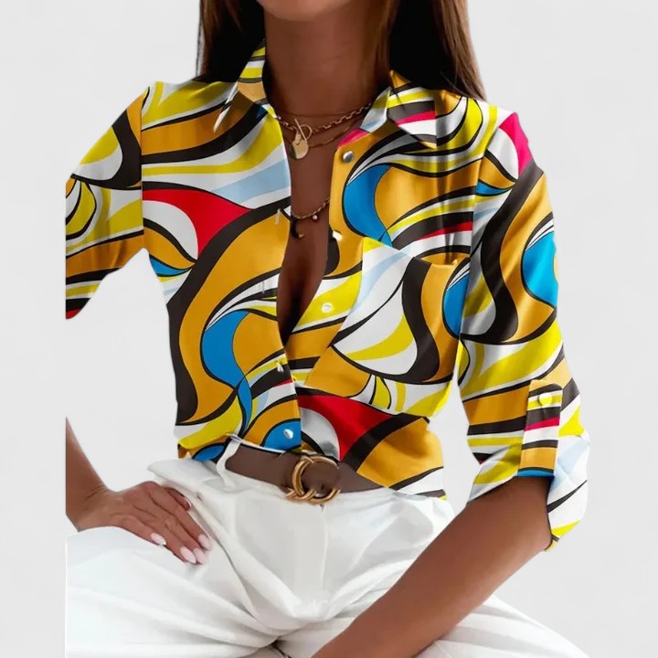 Emmeline | Elegant Printed Blouse view 3