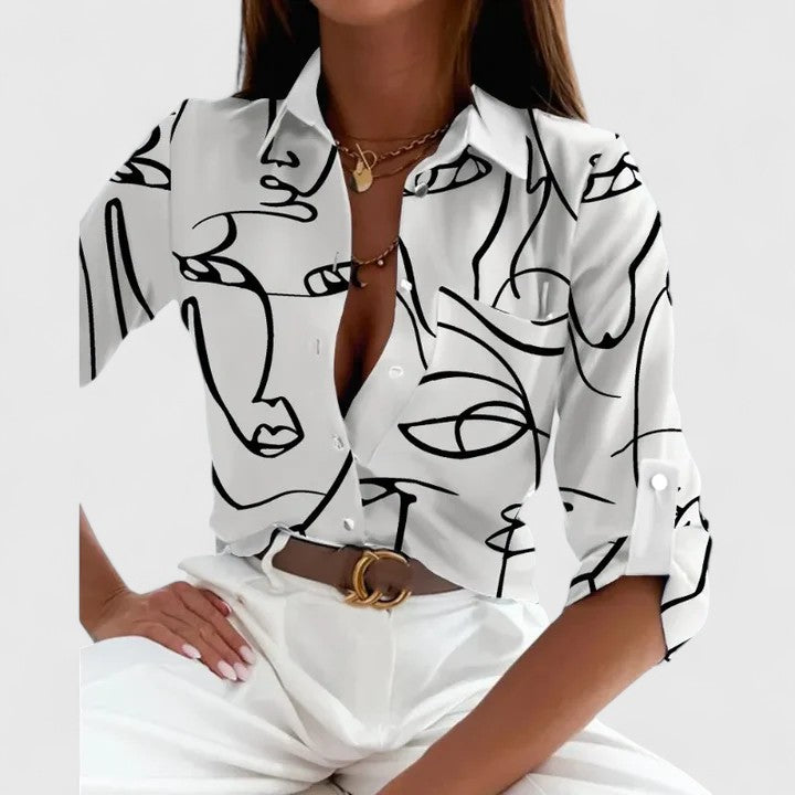 Emmeline | Elegant Printed Blouse view 4