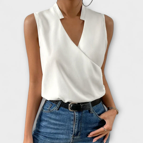 Bettina | Sleeveless Wrap Blouse