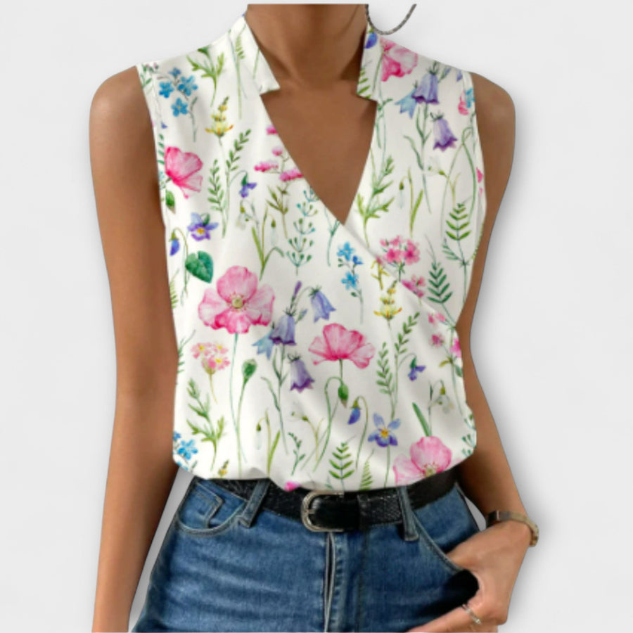 Bettina | Sleeveless Wrap Blouse view 5