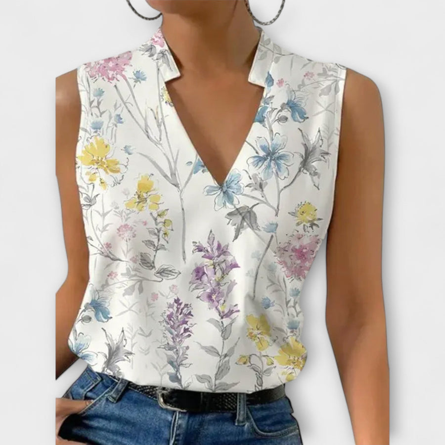 Bettina | Sleeveless Wrap Blouse view 6