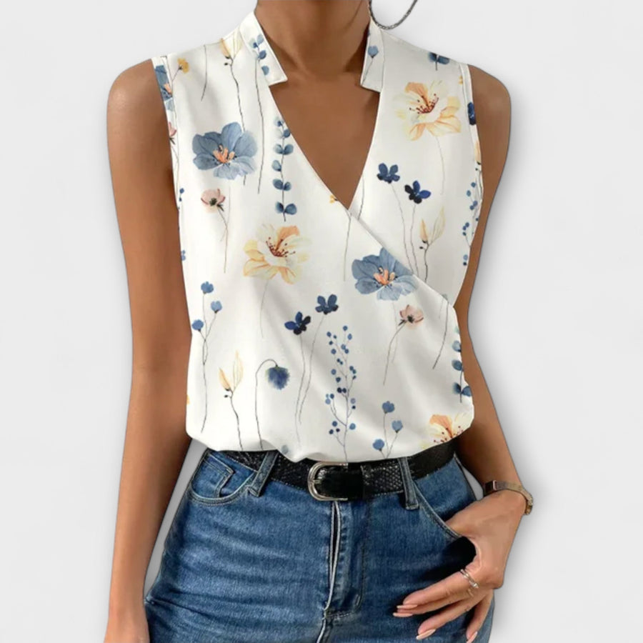 Bettina | Sleeveless Wrap Blouse view 7