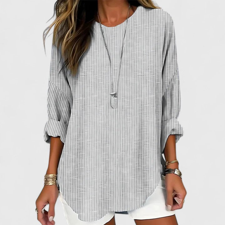 Jessamine | Lightweight Stripe Blouse view 3