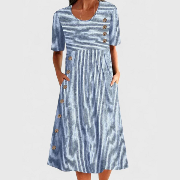 Yasmine | Striped Casual Midi Dress
