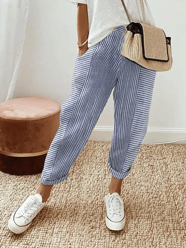 Renee | Women's Lightweight Striped Pants