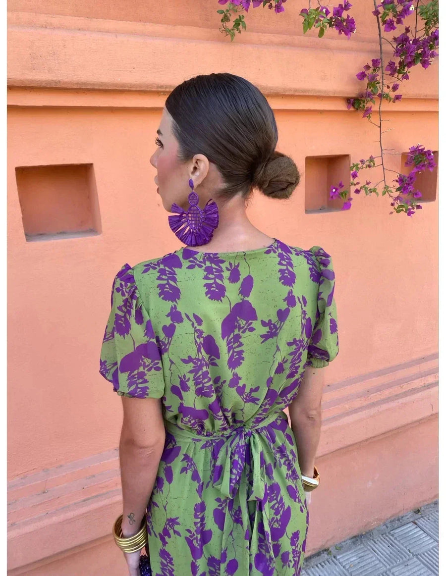 Cecelia | Elegant Flowing Midi Dress view 4