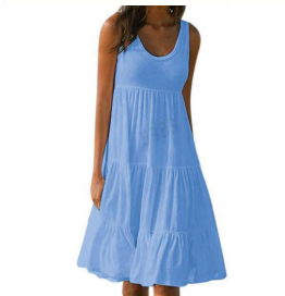 Elsie | Women's Lightweight Tiered Midi Dress view 3