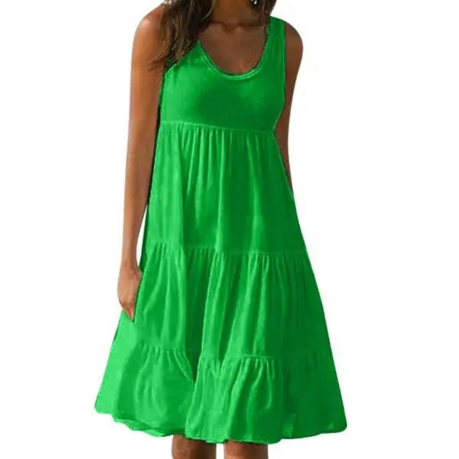 Elsie | Women's Lightweight Tiered Midi Dress view 4