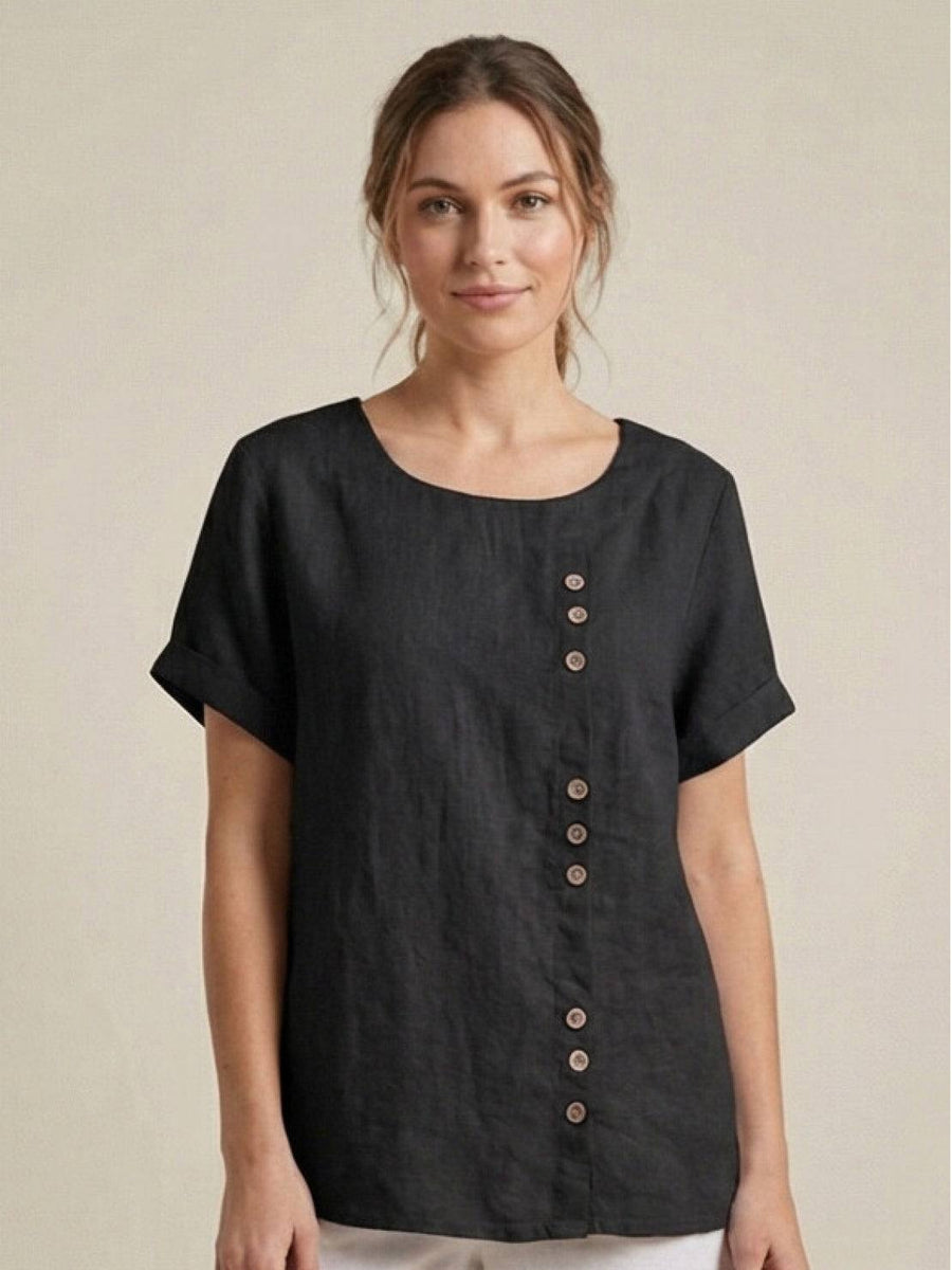 Celeste |  Linen Blend Casual Top view 13