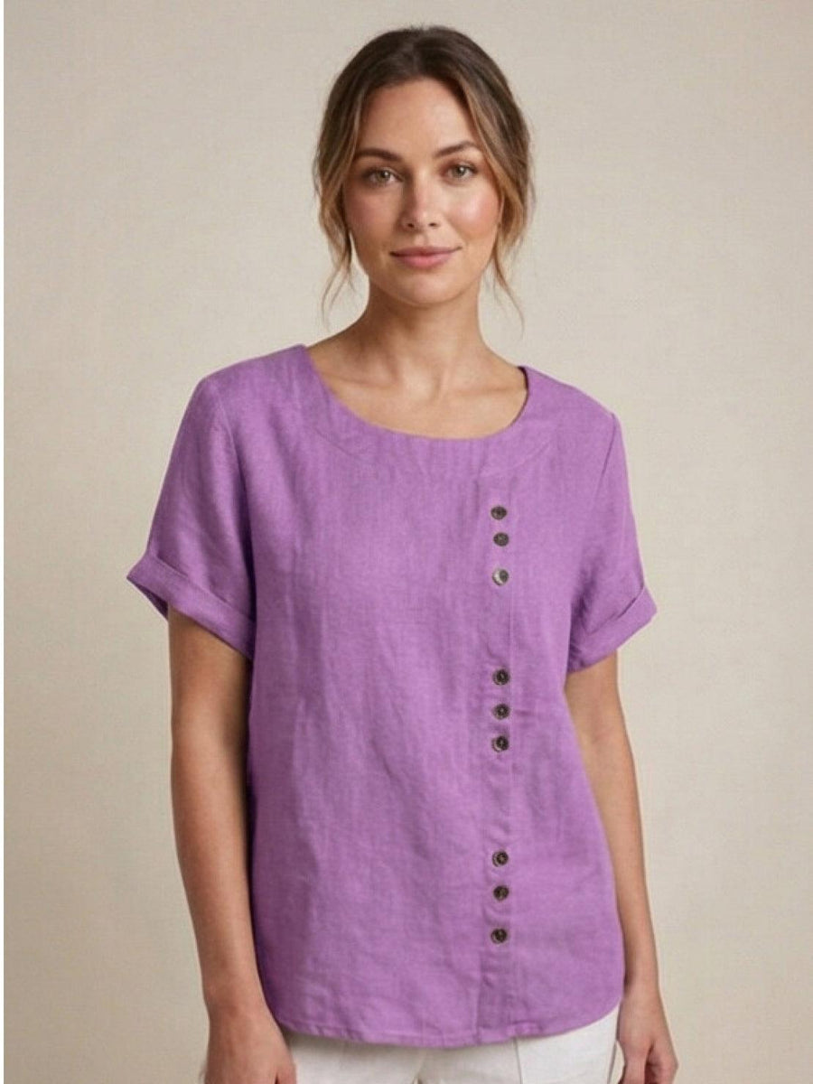 Celeste |  Linen Blend Casual Top view 10