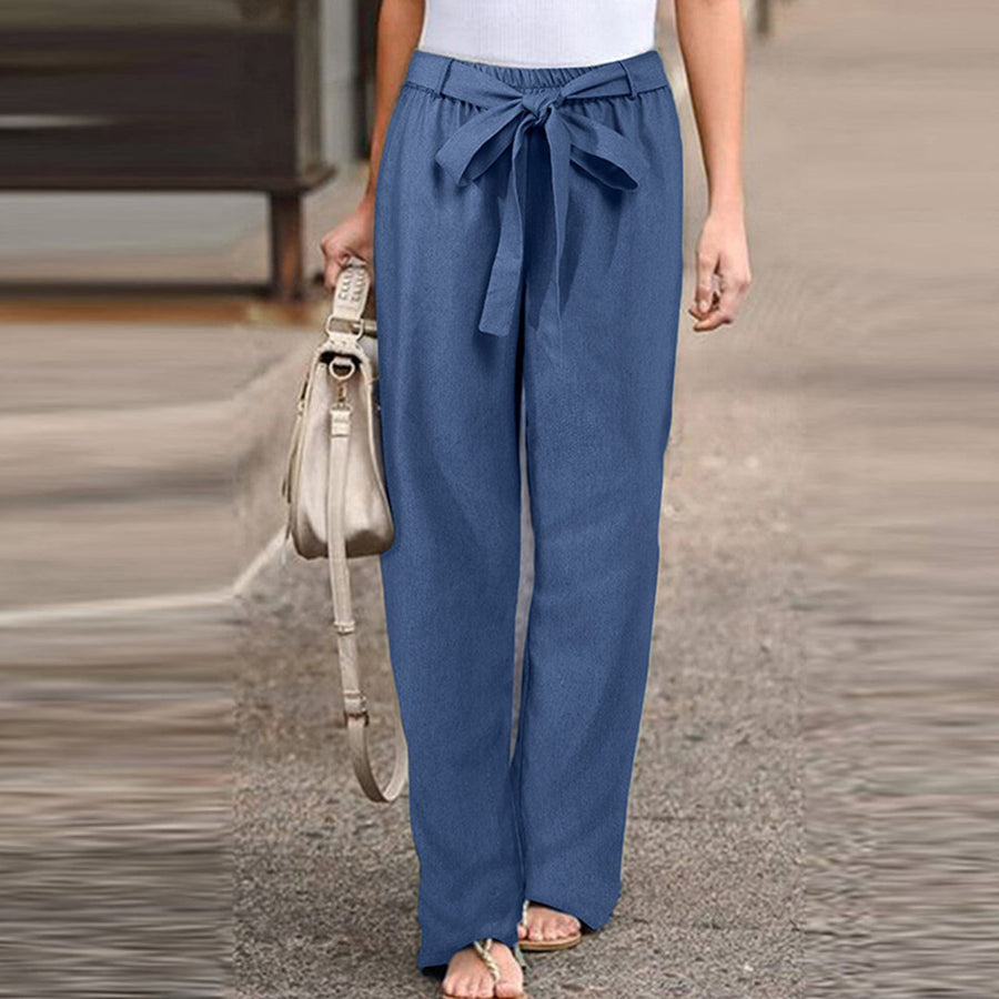 Savannah | Women's Linen Look Wide Leg Pants view 4