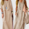 Bethany | Women's Linen Two-Piece Maxi Dress Set