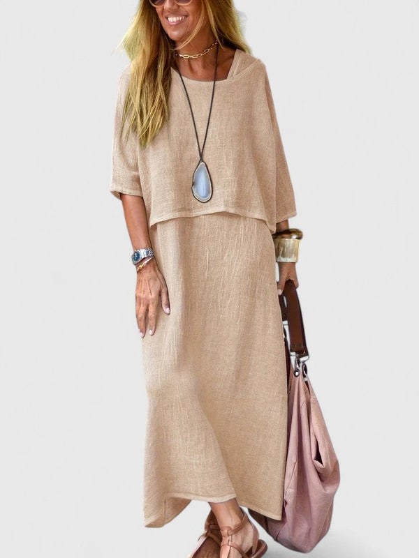 Bethany | Women's Linen Two-Piece Maxi Dress Set