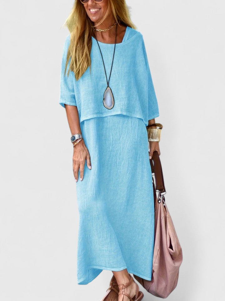 Bethany | Women's Linen Two-Piece Maxi Dress Set view 7