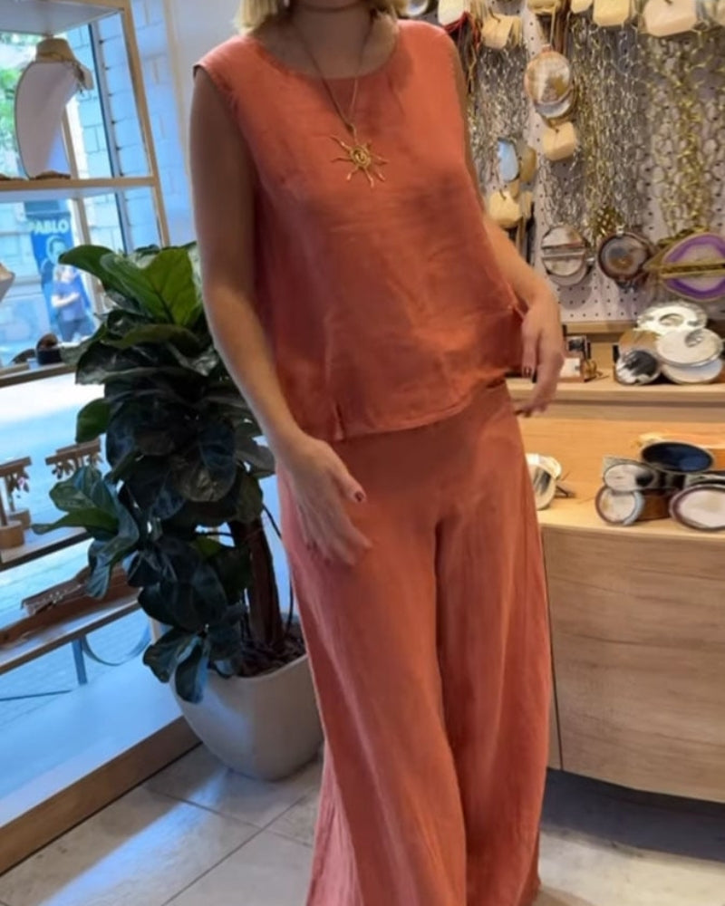 Evelyn | Women's Linen Two-Piece Set view 2