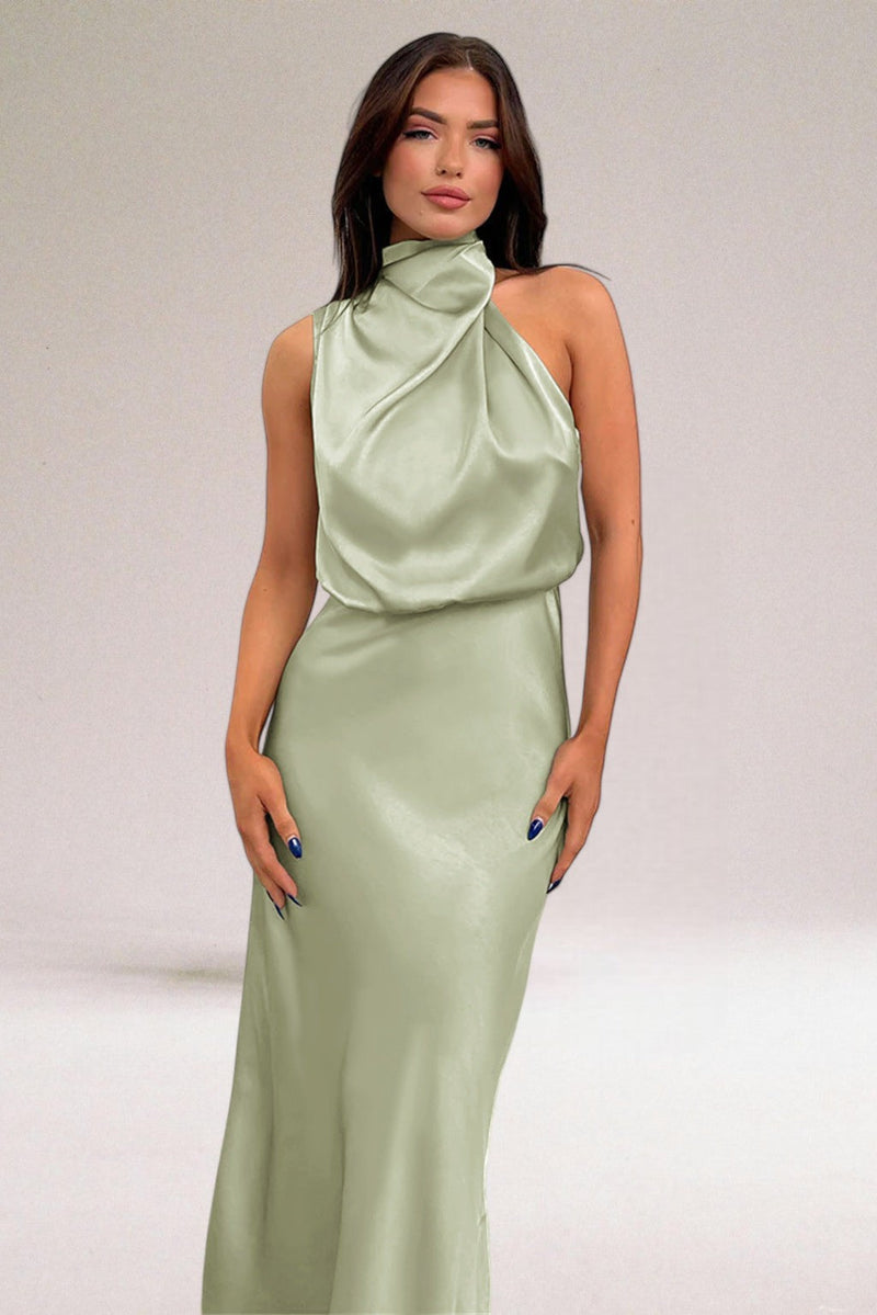 Cosette | Luminous Maxi Halter Neck Dress