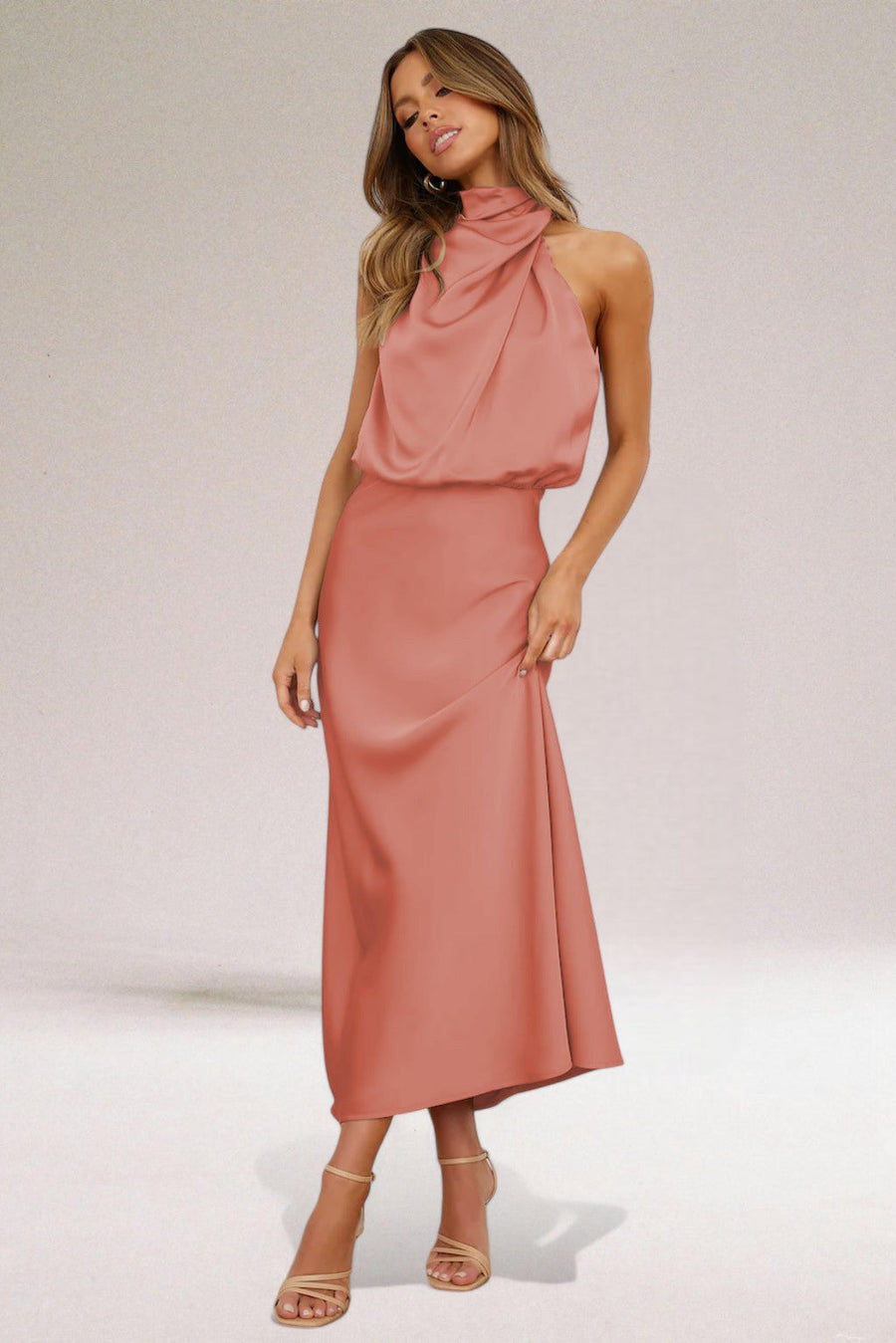 Cosette | Luminous Maxi Halter Neck Dress view 3