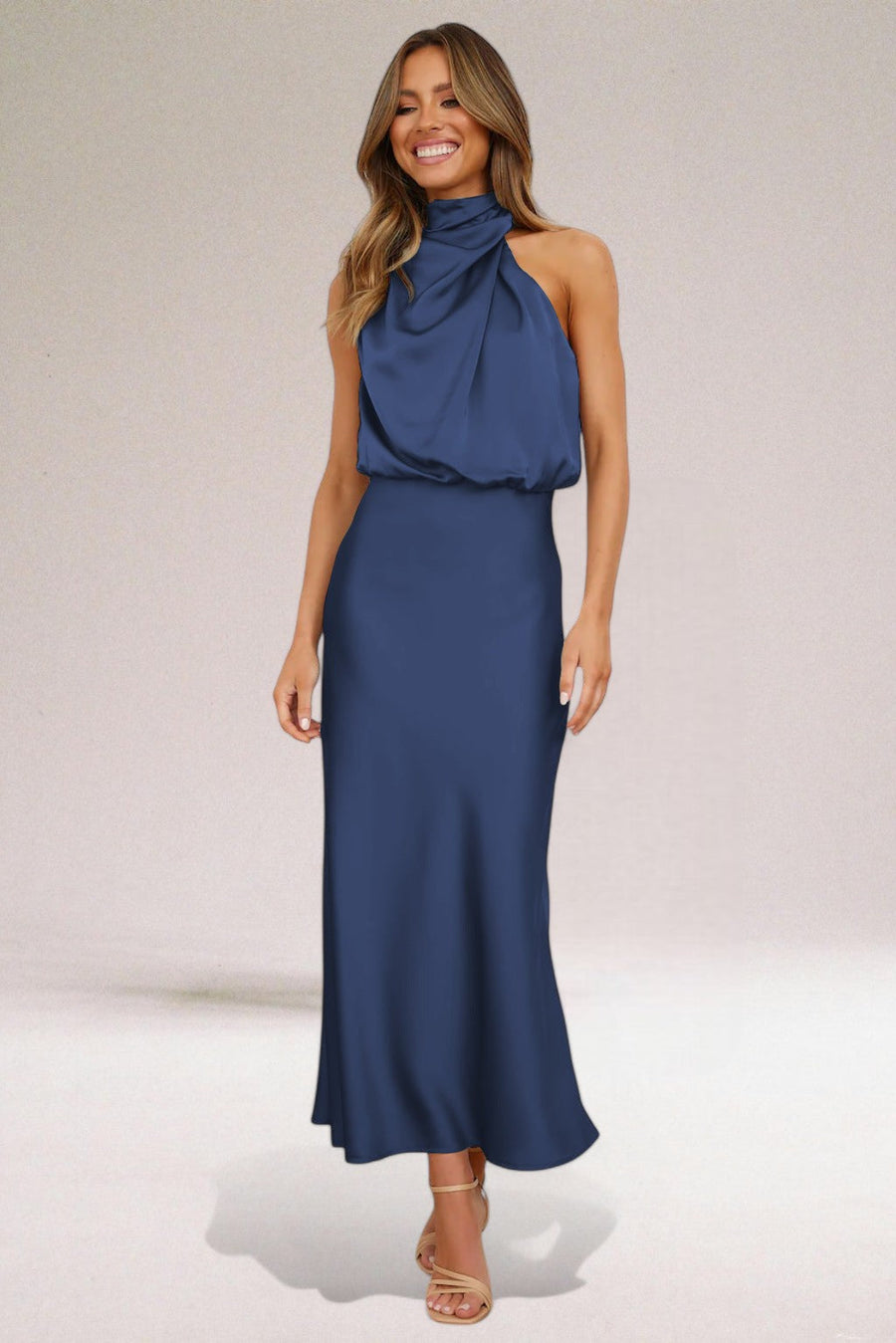 Cosette | Luminous Maxi Halter Neck Dress view 4
